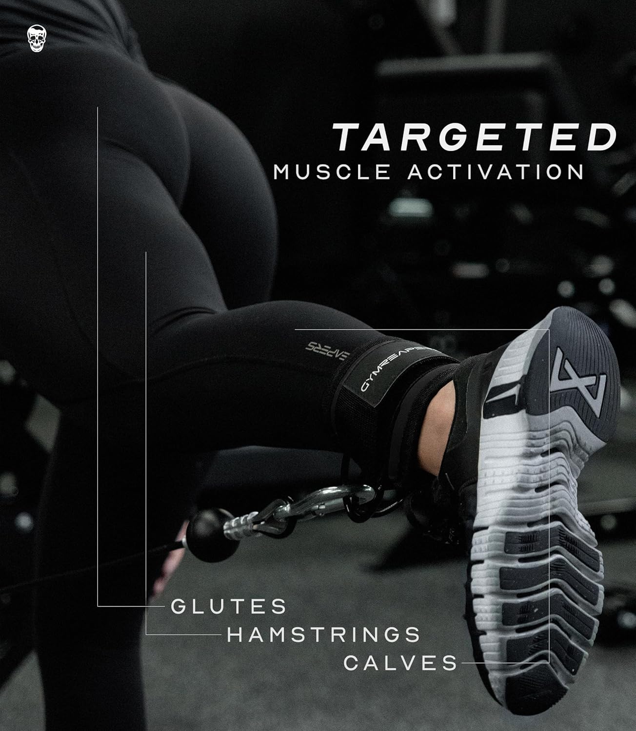 Ankle Straps for Cable Machine Kickbacks, Glute Workouts, Lower Body Exercises - Adjustable Leg Straps with Neoprene Padding