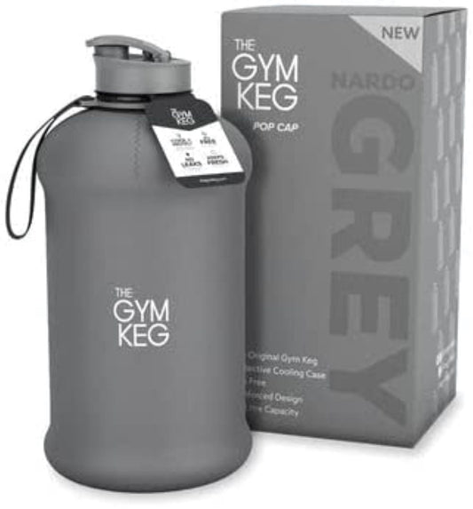 Gym Keg |  Sports Water Bottle 74.4 Fl Oz. (2.2 L) Insulated Half Gallon Carry