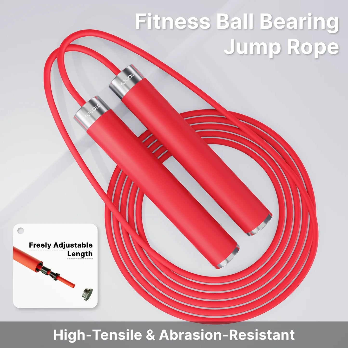 Boxing Jump Rope Sport Excercise Adults Lose Weight Diet Length Adjustable Jumping Rope for Beginners Dual Ball Bearing Design