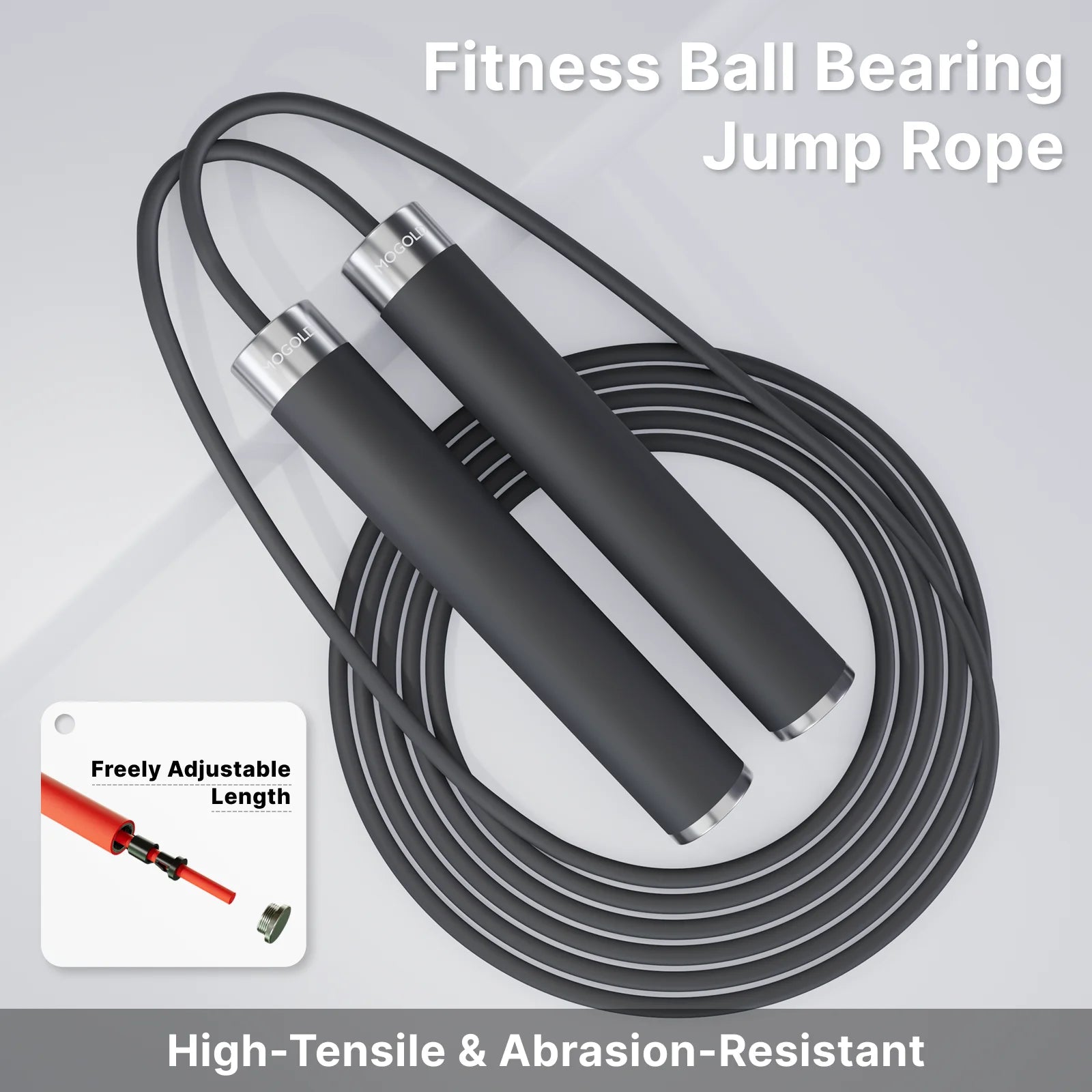 Boxing Jump Rope Sport Excercise Adults Lose Weight Diet Length Adjustable Jumping Rope for Beginners Dual Ball Bearing Design